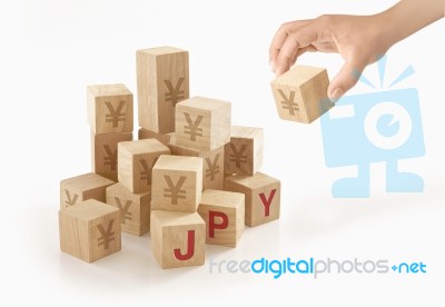 Japanese Yen Money Concept On Isolated Background Stock Photo