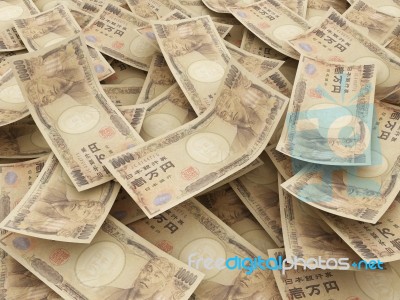 Japanese Yen Notes Stock Photo