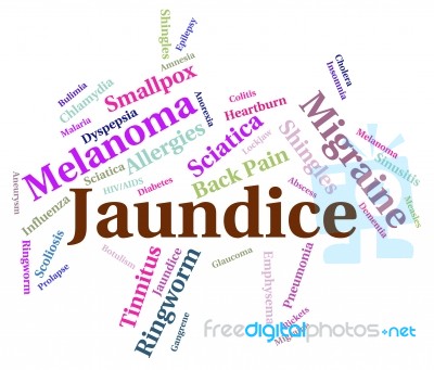 Jaundice Illness Indicates Poor Health And Affliction Stock Image