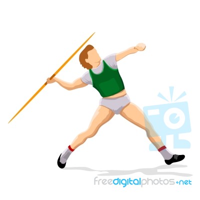 Javelin Player Stock Image