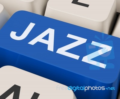 Jazz Key Shows Concert Band Or Music Stock Image