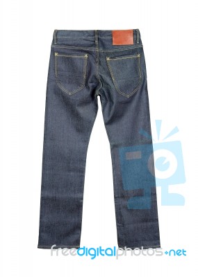 Jeans Isolated On The White Background Stock Photo