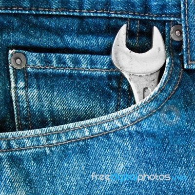 Jeans Pocket Stock Photo