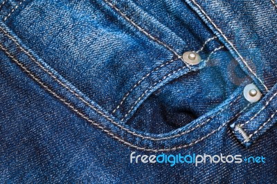 Jeans Pocket For Background Stock Photo