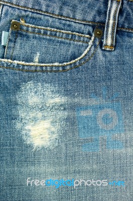 Jeans With Pocket Stock Photo