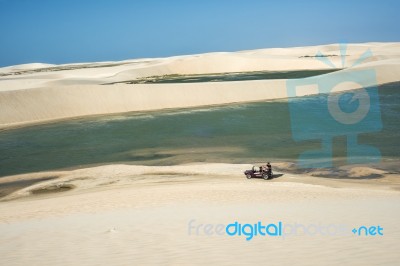 Jericoacoara, Ceara State, Brazil - July 2016: Buggy With Touris… Stock Photo