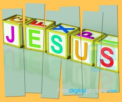 Jesus Word Show Son Of God And Messiah Stock Image