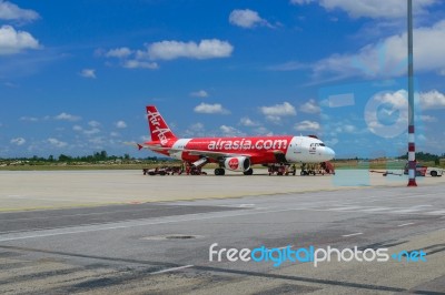 Jet Aircraft Of The Airline Air Asia Stock Photo