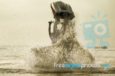 Jet Ski Freestyle Stock Photo