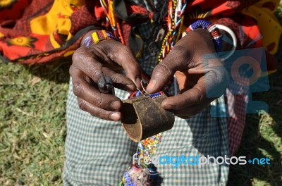 Jewels Of The Tribe Masai Stock Photo