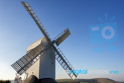 Jill Windmill On A Winter's Day Stock Photo