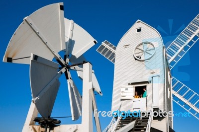 Jill Windmill On South Downs Way Clayton Near Brighton East Suss… Stock Photo