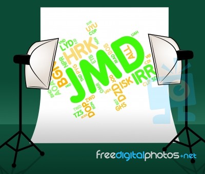 Jmd Currency Means Jamaican Dollars And Exchange Stock Image