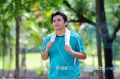 Jogging Stock Photo