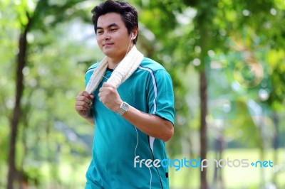 Jogging Stock Photo