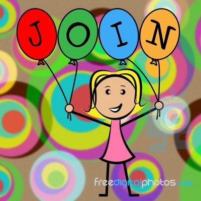 Join Balloons Shows Sign Up And Application Stock Image