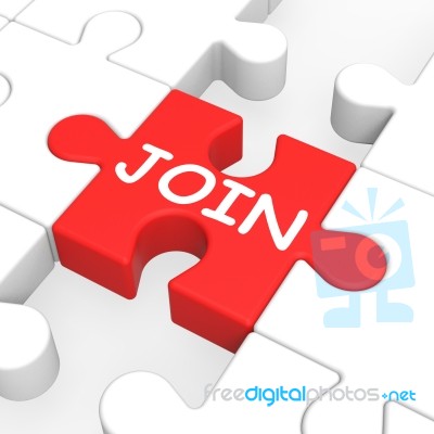 Join Puzzle Shows Registration Online Stock Image