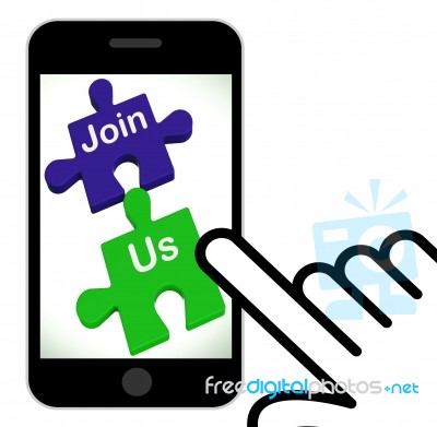 Join Us Puzzle Displays Register Or Become A Member Stock Image