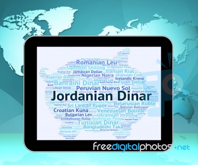 Jordanian Dinar Indicates Currency Exchange And Coin Stock Image