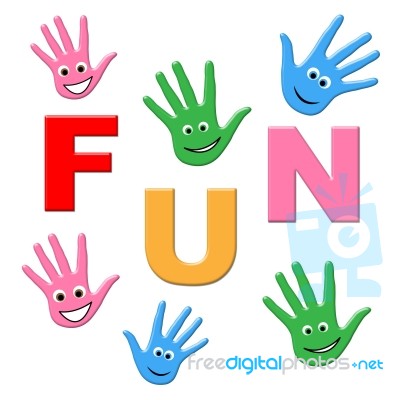 Joy Fun Means Childhood Youngster And Happy Stock Image