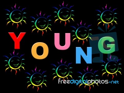 Joy Young Represents Children Youngsters And Joyful Stock Image