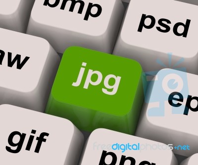 JPG on computer keyboard Stock Image