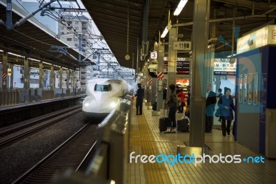 Jr700 Shinkansen Bullet Train Stock Photo