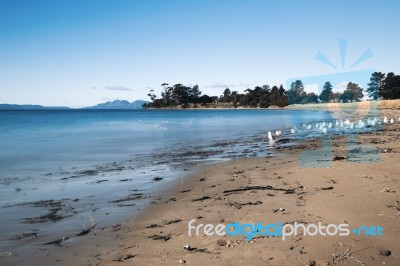 Jubilee Beach In The Town Of Swansea, Tasmania Stock Photo