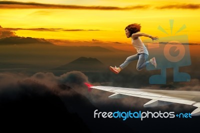 Jumping Stock Photo