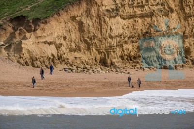 Jurassic Coastline At Lyme Regis Stock Photo