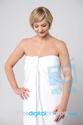 Just Done My Spa Shower Stock Photo