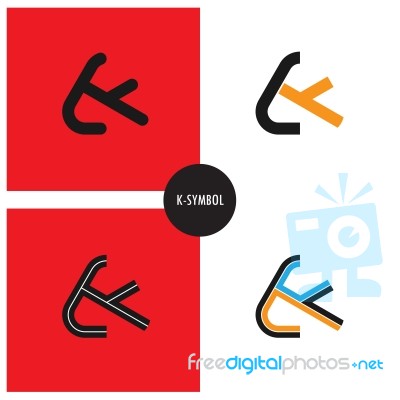 K- Company Symbol.k-letter Abstract Logo Design Stock Image