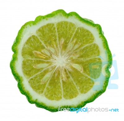 Kaffir Lime Slice Stock Photo