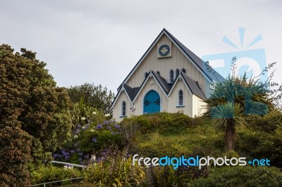 Kaikoura, New Zealand - February 12 : Gospel Chapel In Kaikoura Stock Photo