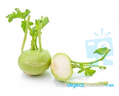 Kale Ball Vegetables Isolated On White Background Stock Photo