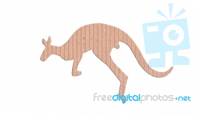 Kangaroo Shape Paper Box Stock Photo