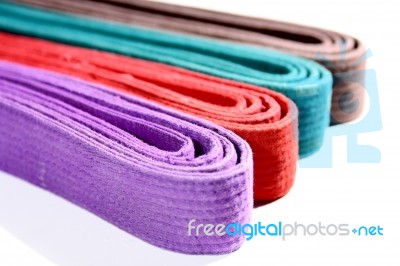 Karate Belts Stock Photo