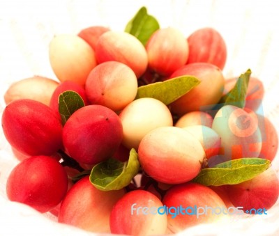 Karunda Fruit On White Background Stock Photo