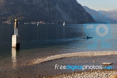 Kayaking On Lake Como Stock Photo