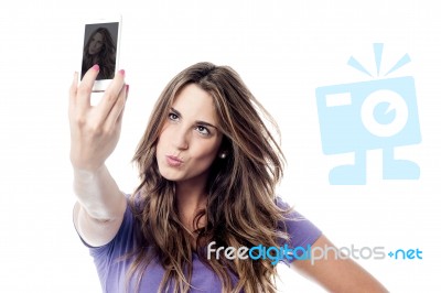 Keep Calm, Its Selfie Time! Stock Photo