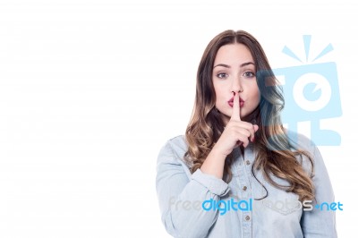 Keep Quiet! Stock Photo