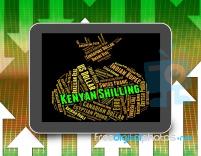 Kenyan Shilling Represents Foreign Currency And Forex Stock Image