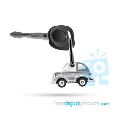 Key And Car Stock Image