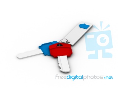 Key Chain With House And Key Stock Image