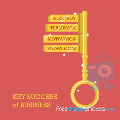 Key Success Of Business Stock Image