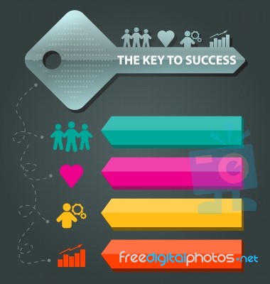 Key To Success Concept Background Template Stock Image