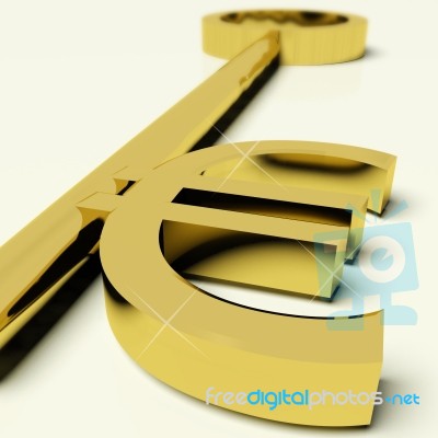 Key With Euro Sign Stock Image