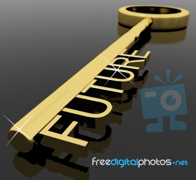 Key With Future Text Stock Image