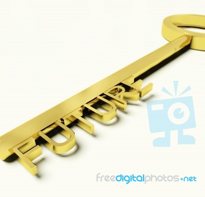 Key With Future Text Stock Image