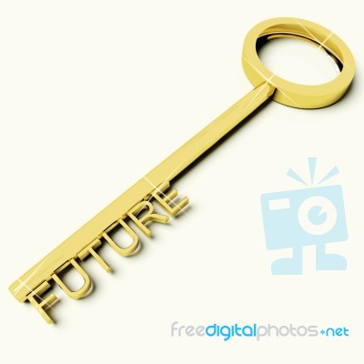 Key With Future Text Stock Image